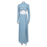 Padme Amidala Naboo Family Gown Blue Dress Top Skirt Outfits Cosplay Costume